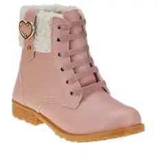 Coturno bota pelo coração menina infantil