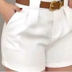 Short feminino cintura alta Short feminino com cinto