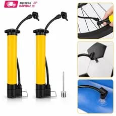 Kit 2 Bomba De Ar Vertical Encher Pneu Bike Bicicleta Boia Bola carrinho de mão 25cm Pequena BomBinha