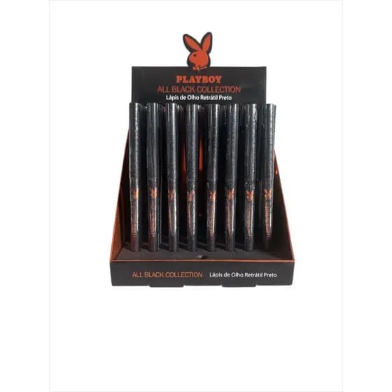 kit 2  unidades Lápis de Olho Retrátil Preto PlayBoy