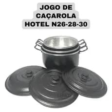 Jogo Com 3 Caçarola Hotel Panelas N 26 28 30 Industrial Hotel Restaurante Feijoada Tropeiro