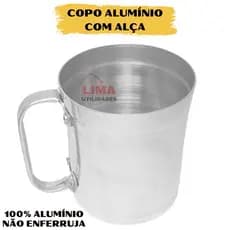 Copo Chopp Com Alça 100% Alumínio Caneca 400ml Festa Bar