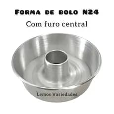 Forma de Bolo N24 Com Furo Central Ideal Para Churrasqueiras de Fogão