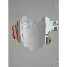 Kit 10 Espelhos Hexágonos Acrílico - Adesivos Decorativos