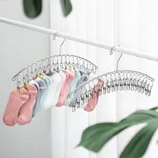 Varal De 10 Clips Inox Prendedores Pratico E Curvado Cabide Para Roupas Intimas Para Pequenas
