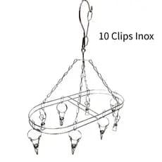 Varal Inox Oval Com 10 Prendedores