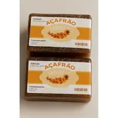 Kit com 2 Sabonetes de Açafrão – Clareador natural que ajuda a uniformizar o tom da pele e suavizar manchas indesejadas
