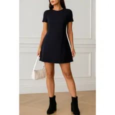 Vestido Curto Feminino Soltinho com manga Elegante Para Festa e Dia a Dia Moda Casual Estilo