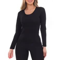 Blusa de Frio Feminina Segunda Pele com Básica Manga Longa Tecido Leve Tendência,  t shirt feminina algod, Roupa Elegant