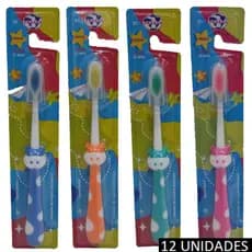 Kit Escova de Dente Macia Infantil Pacote 12 - 96 Unidades