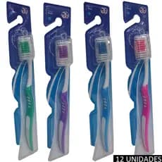 Kit Escova de Dente Média Adulto Pacote 12 Unidades