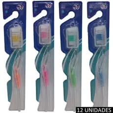 Kit Escova de Dente Macia Adulto Pacote 12 Unidades