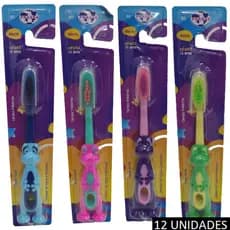 Kit Escova de Dente Macia Infantil Pacote 12 Unidades Dinossauro