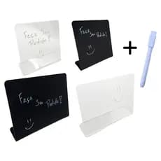 Mini Lousa Quadro Anotacao Porta Recado Para Escritório Aviso De Mesa Acrilico