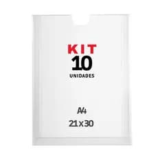 10 Display Acrílico 21x30 Parede Porta Quadro Aviso PETG Folha de Ponto Certificados Comunicar horas