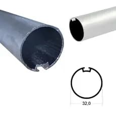 Tubo de Alumínio 32mm para Persianas Rolo – Larguras 1m
