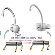 Resistência Loren Easy Para Torneira Elétrica 220V 5.500W Ou 127V 4.800W Similar Lorenzetti