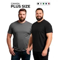 Camiseta Masculina Plus Size 100% Algodão Básica Manga Curta Confortável Toque Macio Respirável Casual Leve Unitário