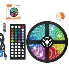 Fita LED 5050 SUPER LED ULTRA RGB 5M 12V 300 LEDS FITA + CONTROLE +Multicolor em+Controle remoto