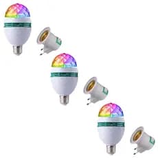 Combo 3 Lâmpada Led Globo Colorida Giratoria Festa 110v/220v