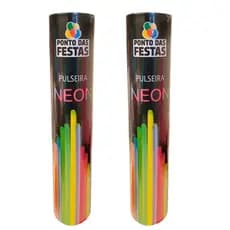 Combo 200 Unidades Pulseira Neon Adereços Balada Festa Led