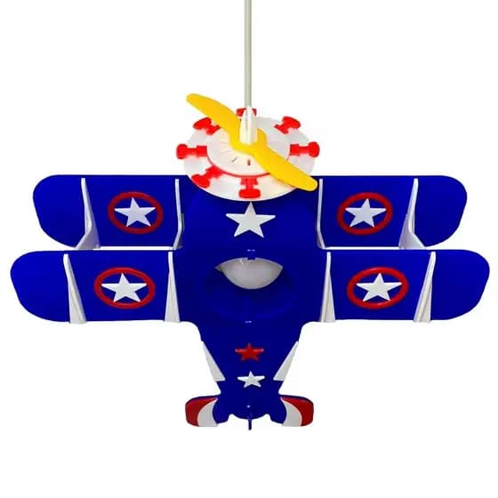 Lustre Pendente Avião Nave Infantil Quarto Menino
