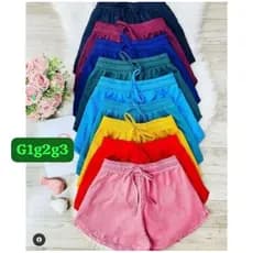 SHORT plus size  feminino  malha canelado  G2