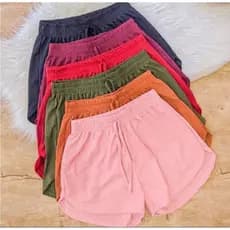 kit 2 short pluz sizer G1 g2 g3    feminina malha canelado