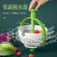 Cozinha vegetal lavatório cesta de drenagem rotativa potência centrífuga vegetal Swinger frutas salada desidratador rota