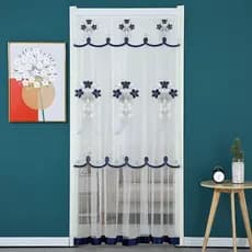 Novo Estilo Cortina de Porta Anti-Mosquito Cortina de Verão Renda Dupla Camada Sala de Estar Quarto Banheiro Perfuração-Emb. Anti-Mosquito Sem Perfuração