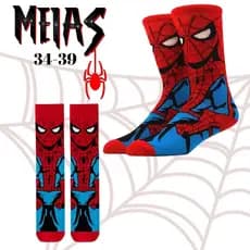 Meia Para Meninos Personalizada Super Herois Homem Aranha Meias Juvenil Adulto de Algodão 34-39