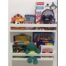 2 Prateleiras Decoração Branco   Livro Revista Infantil