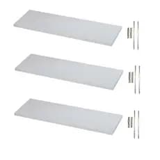 Prateleiras Retas 60X20 cm   P/ Decoração , Parede , Cozinha, Sala e Quarto