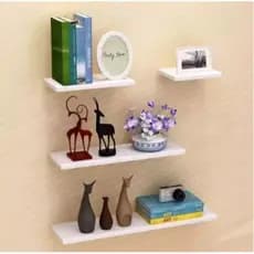 Kit 3 Prateleiras Reta 20/30/40 cm   P/ Decoração , Parede , Cozinha, Sala e Quarto