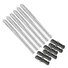 Kit 8 Suporte Invisível Para Prateleira Estilo Flutuante Parafuso em Aço 110mm