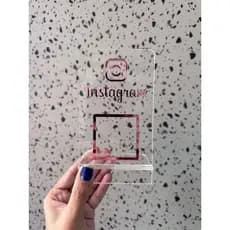 Placa Display em acrílico Instagram