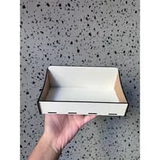 Mini Expositor para Doces / Brownie / Pão de Mel / Palha Italiana / Cake Donuts em Mdf 3mm Branco 20x11x8cm