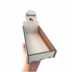 Expositor para Brownie em Mdf 3mm Branco 20x10x15cm