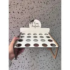 Expositor em MDF 3mm para Cone Trufado Casquinhas Gravado
