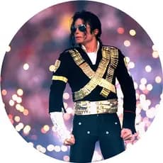 Painel Redondo Tecido Sublimado Michael Jackson C/elástico 150x150cm