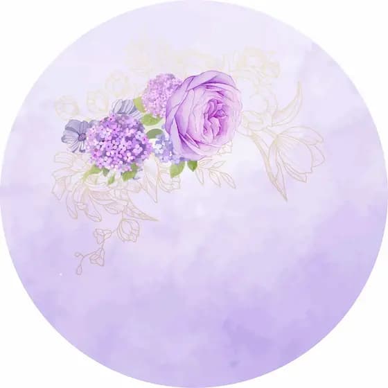 Painel Redondo Tecido Sublimado Floral C3 C/elástico150x150cm