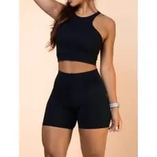 short legging meia coxa lisa  suplex cintura alta fitness excelente qualidade