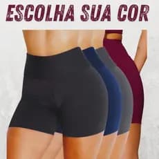 kit 4 short legging meia coxa lisa suplex cintura alta fitness excelente qualidade