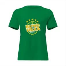 Camisa Feminina Baby Look Rumo ao Hexa Brasil
