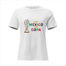 Camisa Feminina Baby Look Viva México Viva Copa