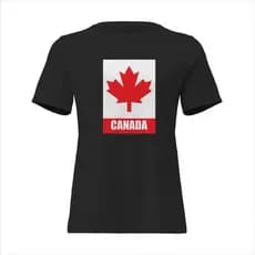 Camisa Feminina Baby Look Folha Maple Canadá