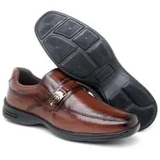 Sapato Social Masculino Marrom com Fivela Sport Fino Confortável