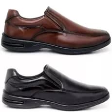 Kit 2 Pares Sapato Social Masculino Ortopédico Super Confortável e leve