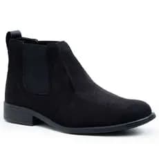 Bota Chelsea Masculina Casual Botina de Couro Camurça Legitima com Elástico Ajustável
