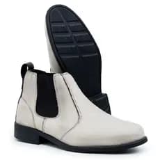 Bota Masculina de Couro Camurça Legitimo Botina Macia e confortável Solado Costurado Borracha Antiderrapante.